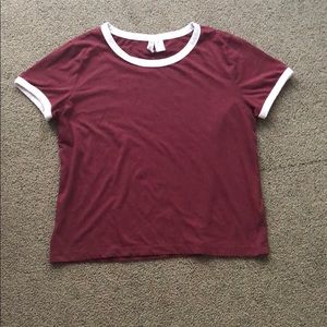 Burgundy T shirt
